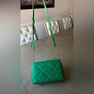 A New Day - Green Quilted Crossbody Bag
